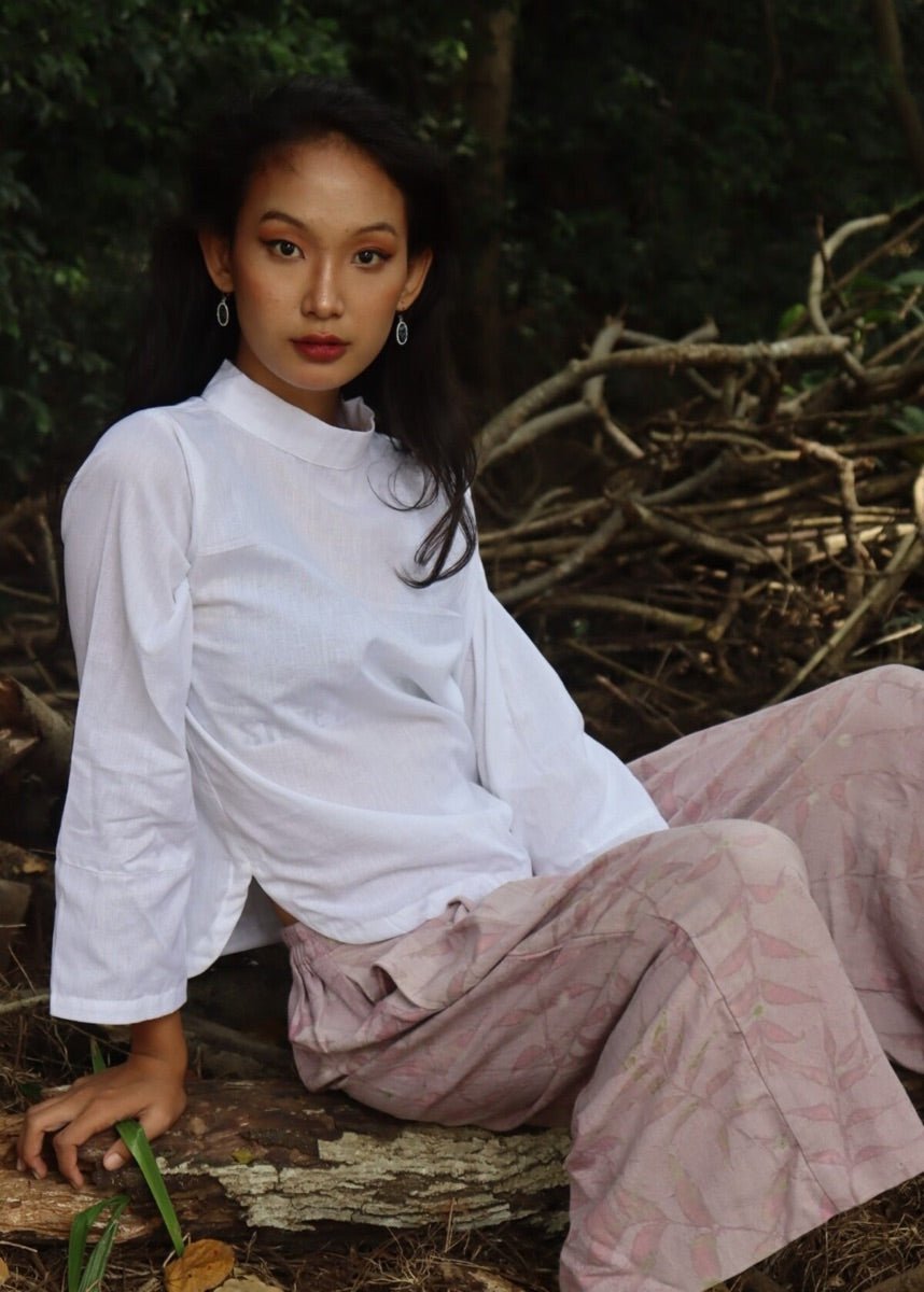 White Collared Top | Organic Cotton | Verified Sustainable by Brown Living™