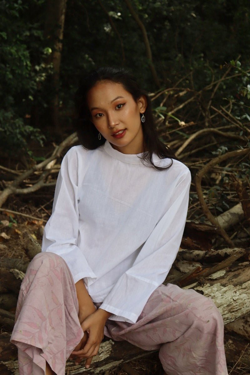 White Collared Top | Organic Cotton | Verified Sustainable by Brown Living™