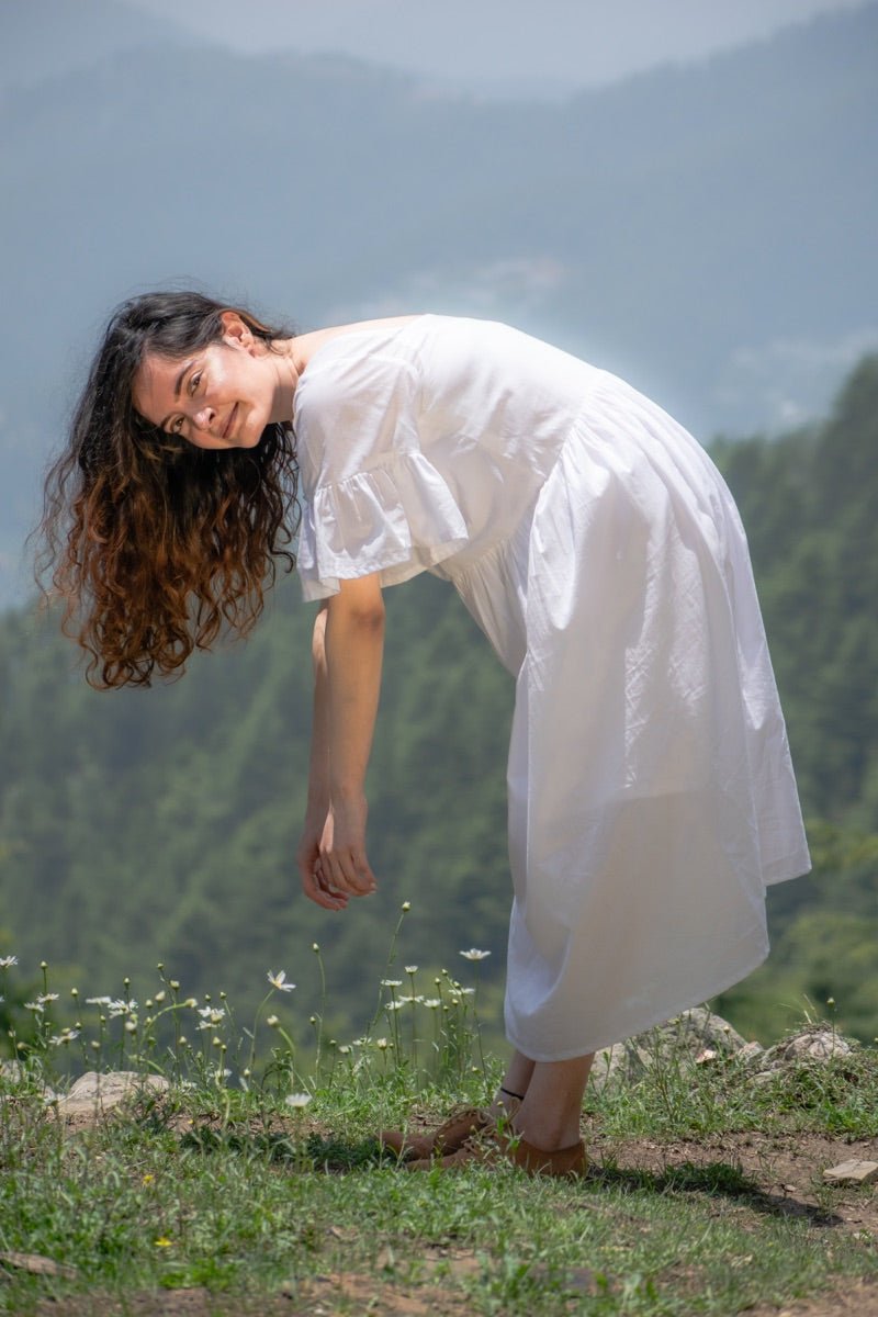 White comfy dress | Verified Sustainable by Brown Living™