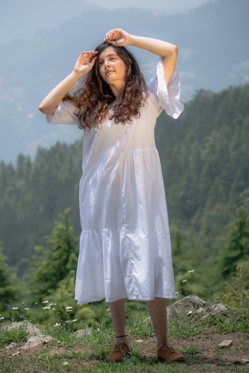 White comfy dress | Verified Sustainable by Brown Living™