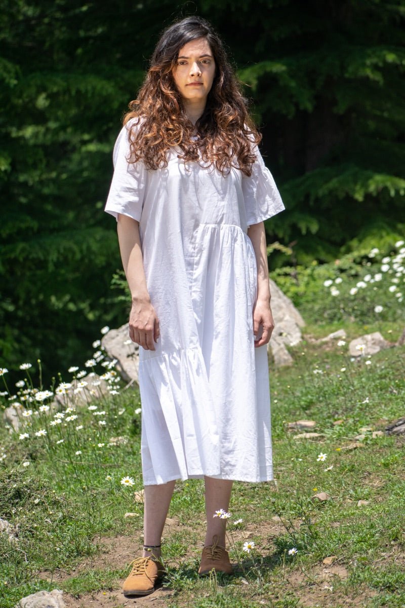 White comfy dress | Verified Sustainable by Brown Living™