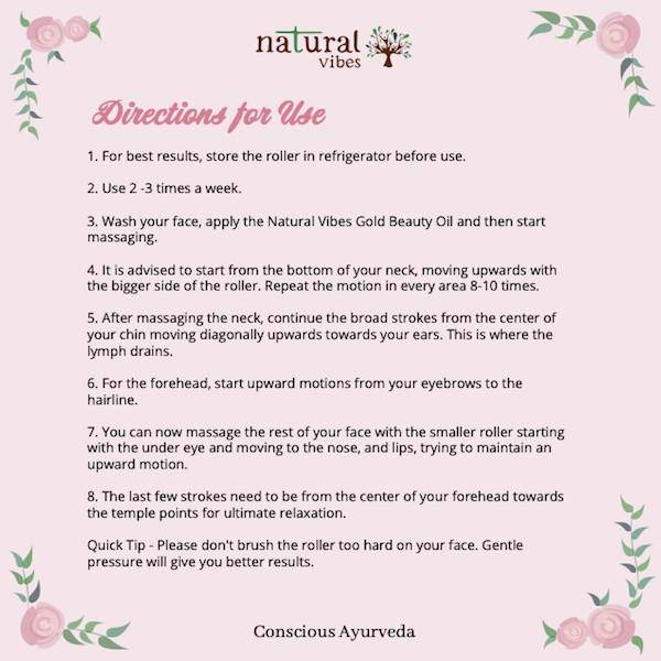 White Crystal Quartz Roller & Massager with FREE Gold Beauty Elixir Oil | Verified Sustainable by Brown Living™