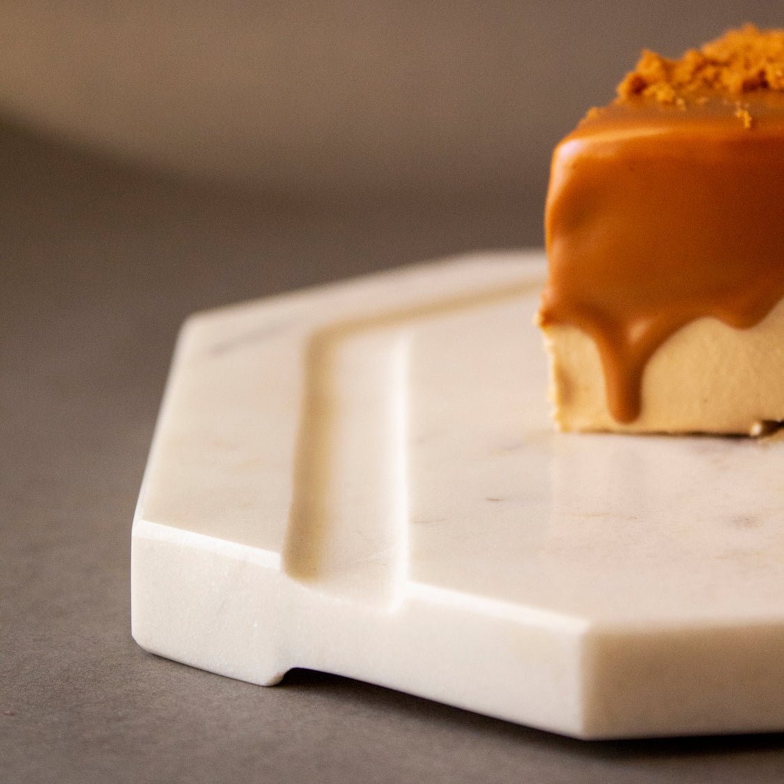 White Furrow Marble Cheese Platter – Trays & Platters on Brown Living™. SKU: CP0101. Img 3.