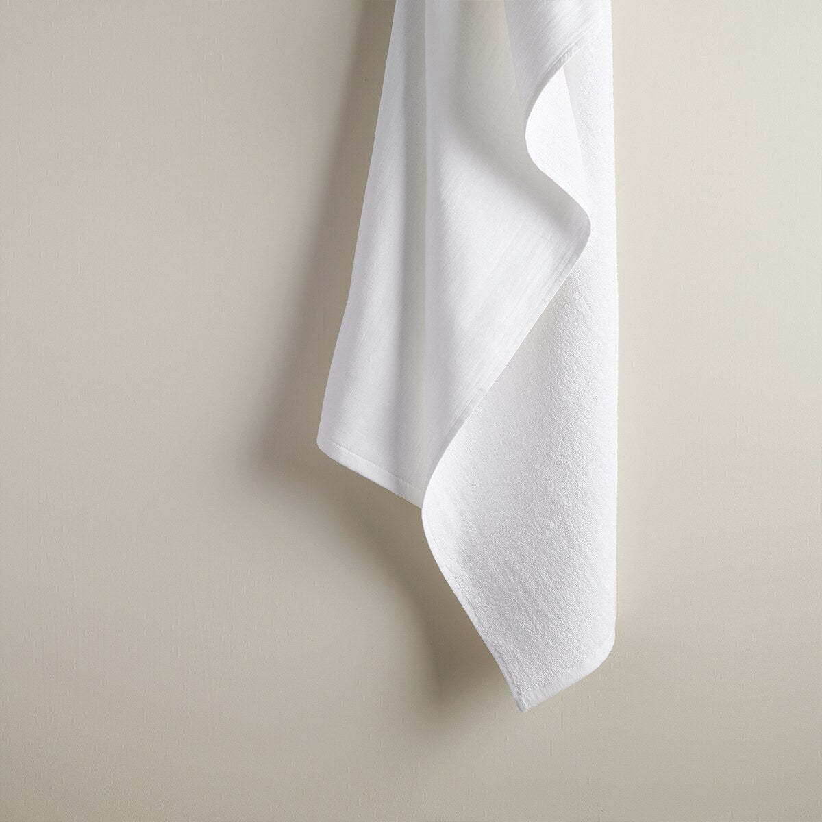 White Hammam Terry Large XL Bath Towel | Verified Sustainable by Brown Living™
