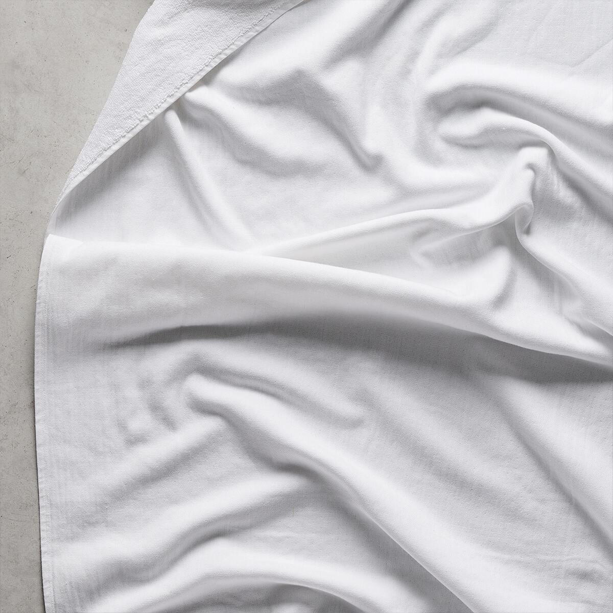 White Hammam Terry Large XL Bath Towel | Verified Sustainable by Brown Living™