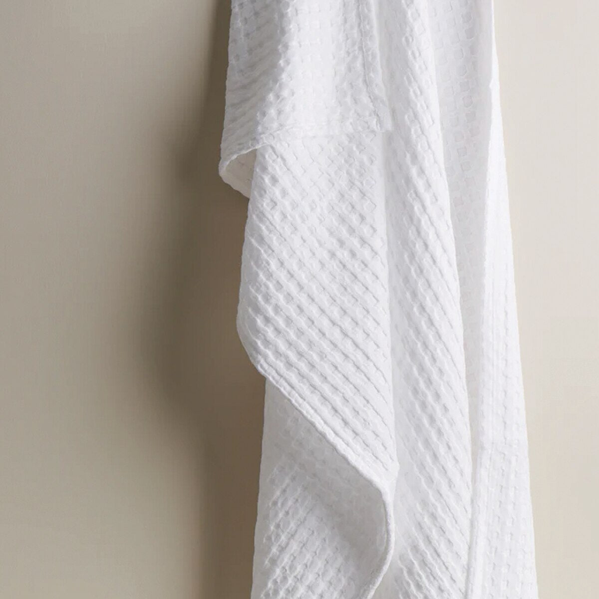 White Textured Waffle Hand Towel | Verified Sustainable by Brown Living™