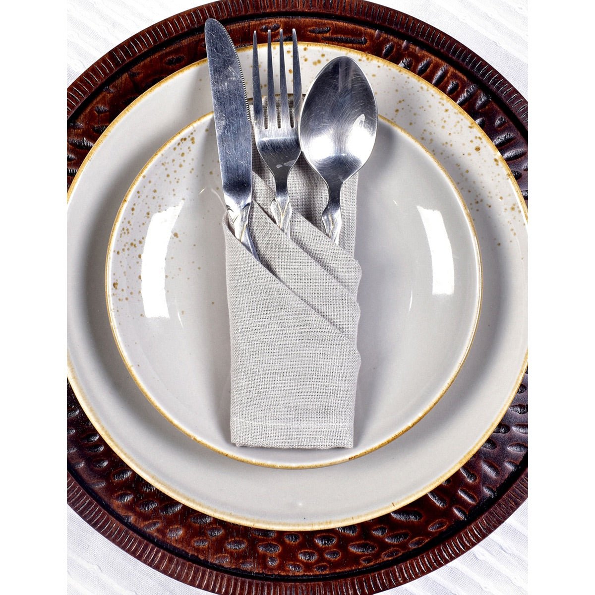 Willow Linen Napkin (Stone Grey, Set Of 4) | Verified Sustainable by Brown Living™