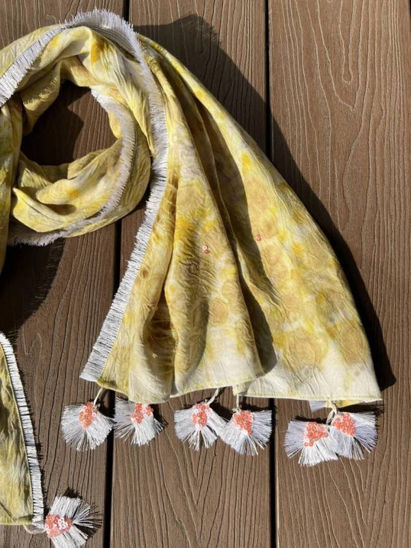 Buy Wing flower scarf | Shop Verified Sustainable Womens Scarf on Brown Living™