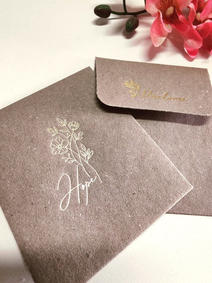 Wish Cards in Flax Paper – Greeting & Note Cards by UNALOME available on Brown Living™. . SKU: UN - WS - 07. Img 2.
