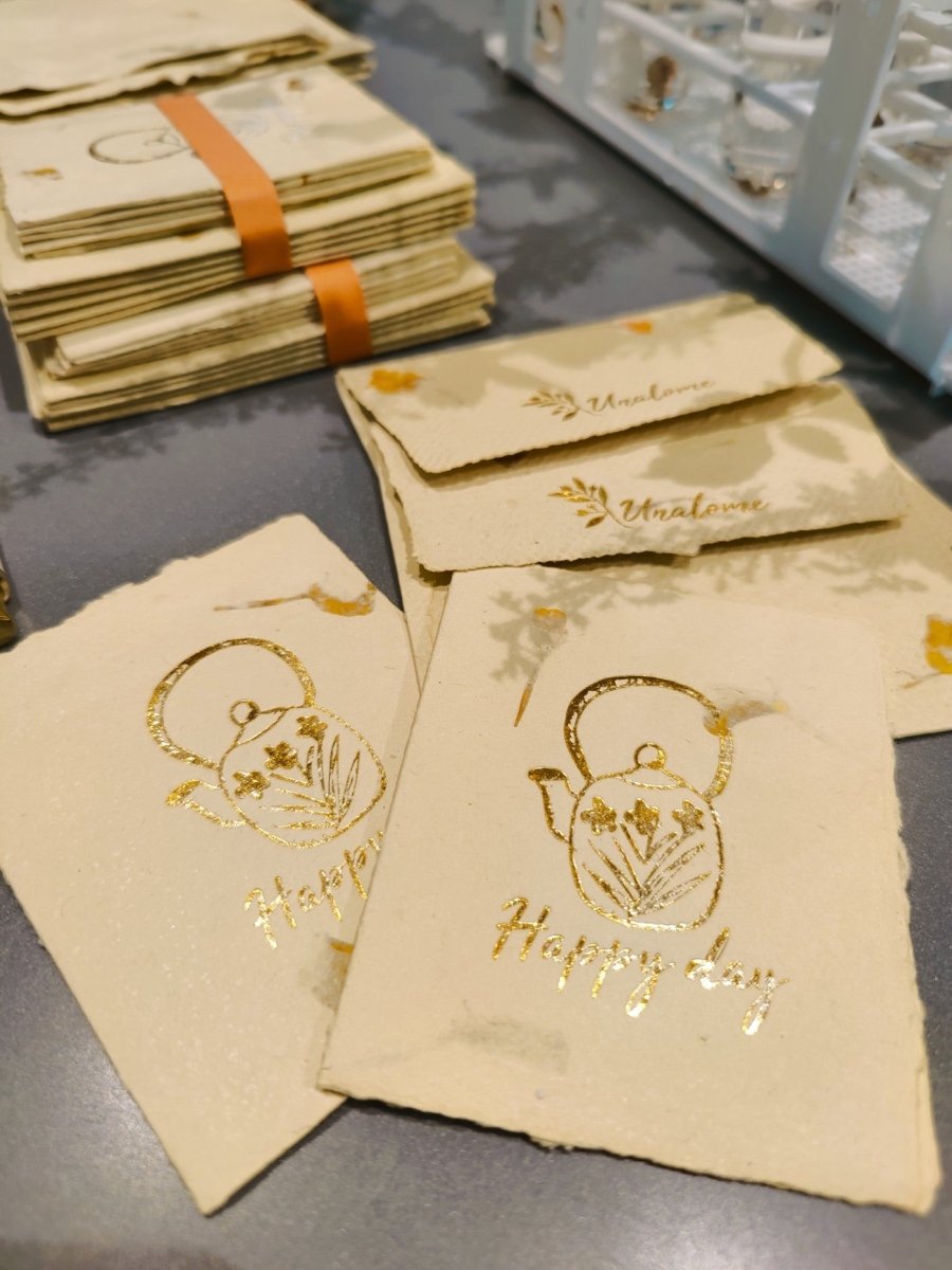 Wish Cards in Marigold Petal Paper - Happy Day | Verified Sustainable by Brown Living™
