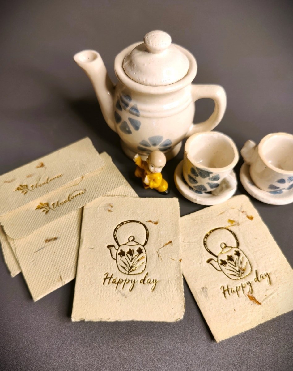Wish Cards in Marigold Petal Paper - Happy Day | Verified Sustainable by Brown Living™