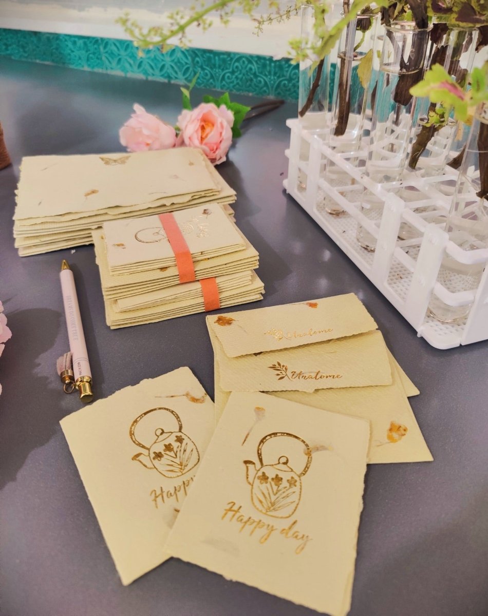 Wish Cards in Marigold Petal Paper - Happy Day | Verified Sustainable by Brown Living™