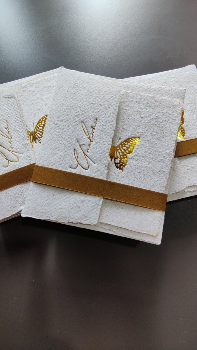 Wish Cards in Sugarcane Pulp Paper - Butterfly | Verified Sustainable by Brown Living™