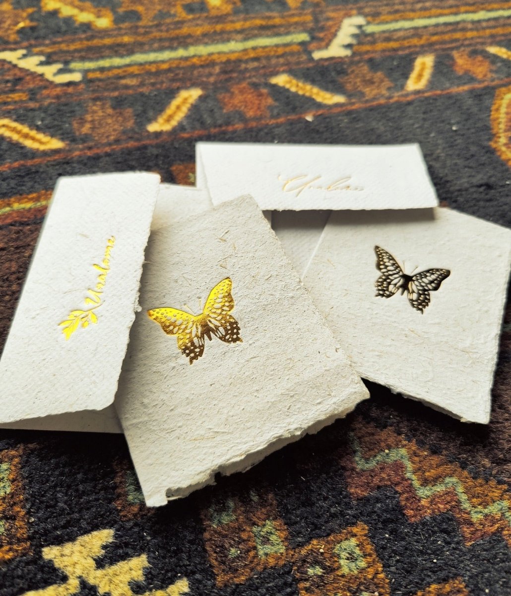 Wish Cards in Sugarcane Pulp Paper - Butterfly | Verified Sustainable by Brown Living™