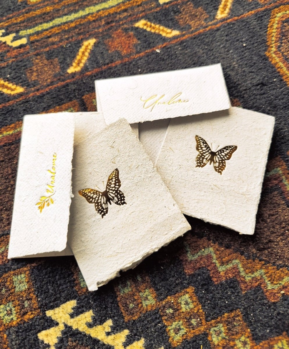 Wish Cards in Sugarcane Pulp Paper - Butterfly | Verified Sustainable by Brown Living™