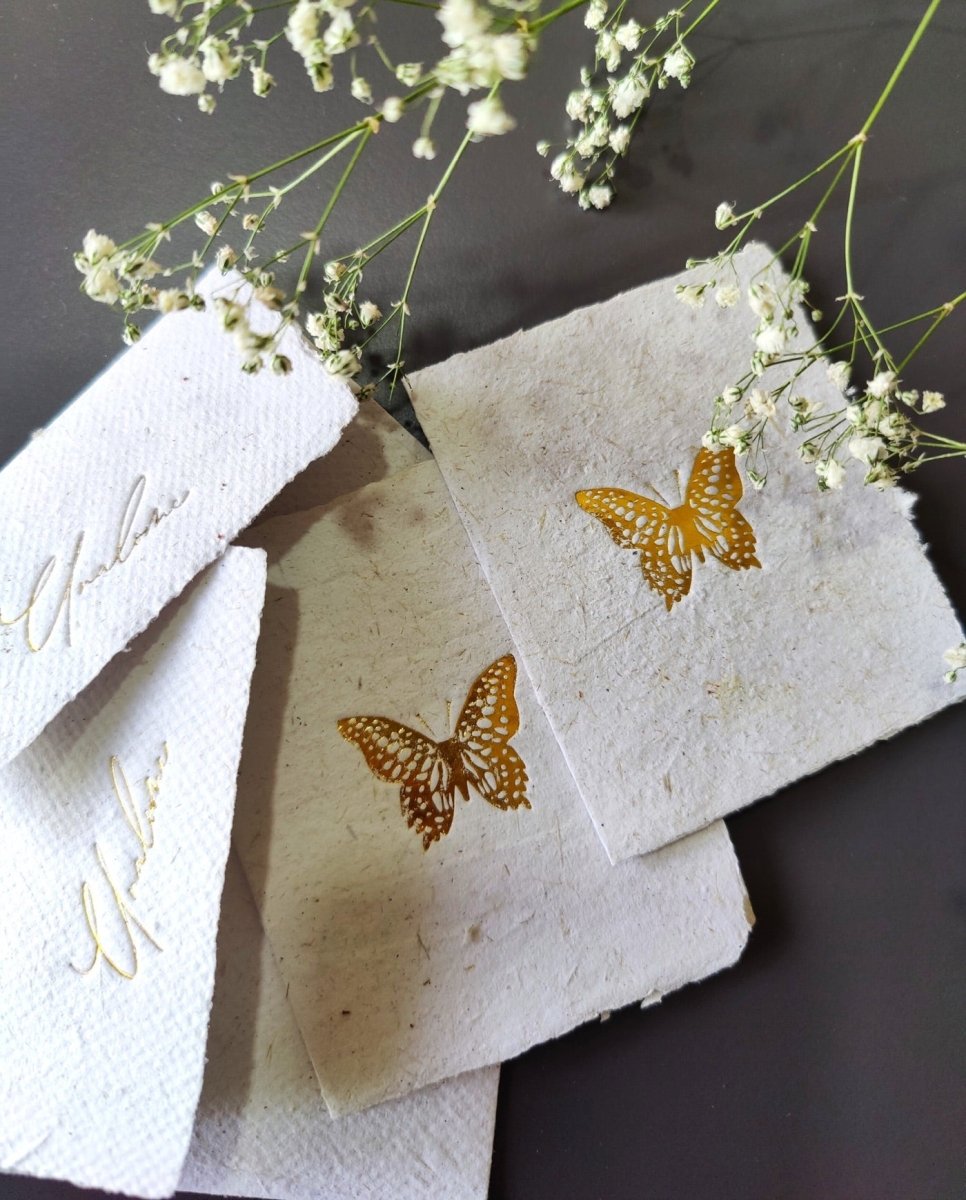 Wish Cards in Sugarcane Pulp Paper - Butterfly | Verified Sustainable by Brown Living™