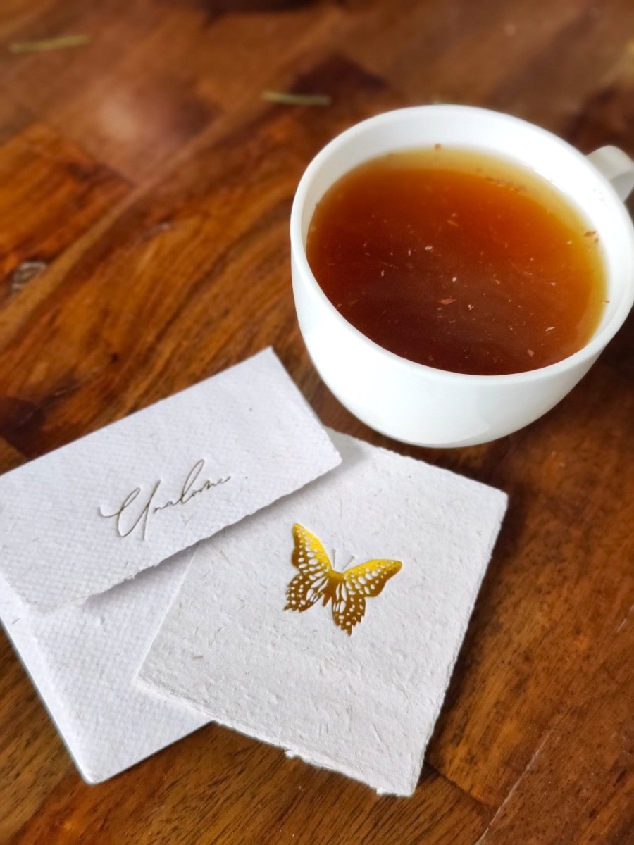 Wish Cards in Sugarcane Pulp Paper - Butterfly | Verified Sustainable by Brown Living™