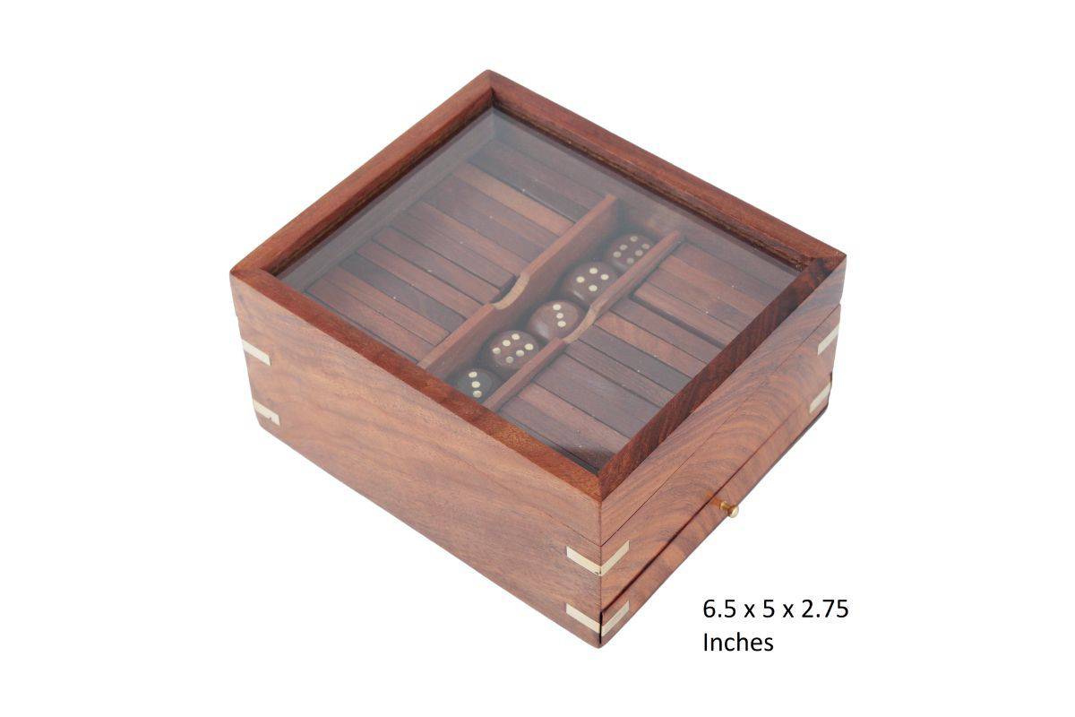 Handmade Wooden Tic Tac Toe Game| 28 Dominoes, 9 Tokens & 5 Wooden Dice – Learning & Educational Toys on Brown Living™. SKU: 1123. Img 5.