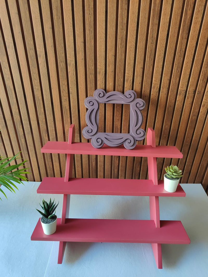 Wooden Display Rack: Pink Book Shelf | Verified Sustainable Organisers on Brown Living™