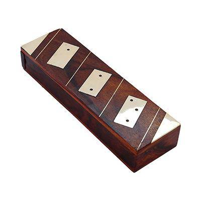Wooden Domino Box with Dominoes | Board Games - 8 Inch – Sets & Stacking Toys on Brown Living™. SKU: 1070. Img 4.