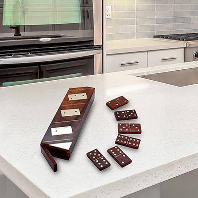 Wooden Domino Box with Dominoes | Board Games - 8 Inch – Sets & Stacking Toys on Brown Living™. SKU: 1070. Img 1.