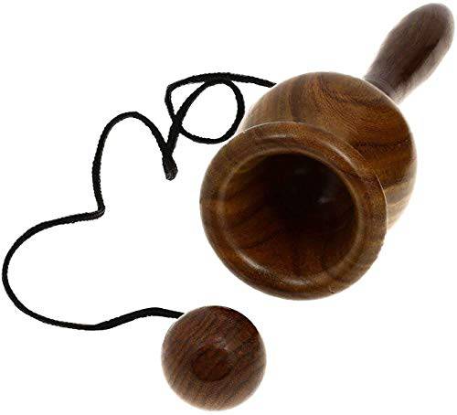 Wooden Handcrafted Cup and Ball Game Kids and Adults, Height - 8 Inch – Learning & Educational Toys on Brown Living™. SKU: 1084. Img 2.