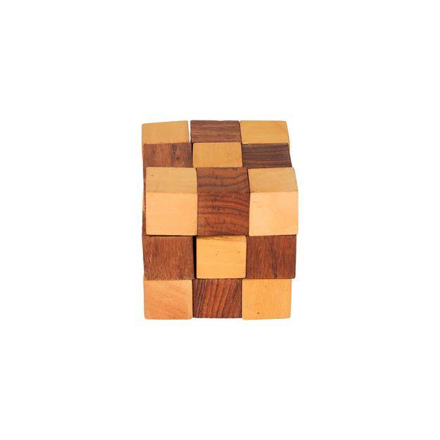 Wooden IQ Teaser Puzzle | Adult Snake Cube (2.5x2.5x2.5 - inch) – Learning & Educational Toys on Brown Living™. SKU: 1028392. Img 4.