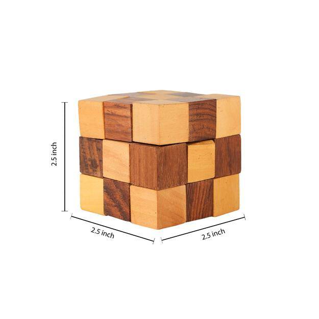 Wooden IQ Teaser Puzzle | Adult Snake Cube (2.5x2.5x2.5 - inch) – Learning & Educational Toys on Brown Living™. SKU: 1028392. Img 6.