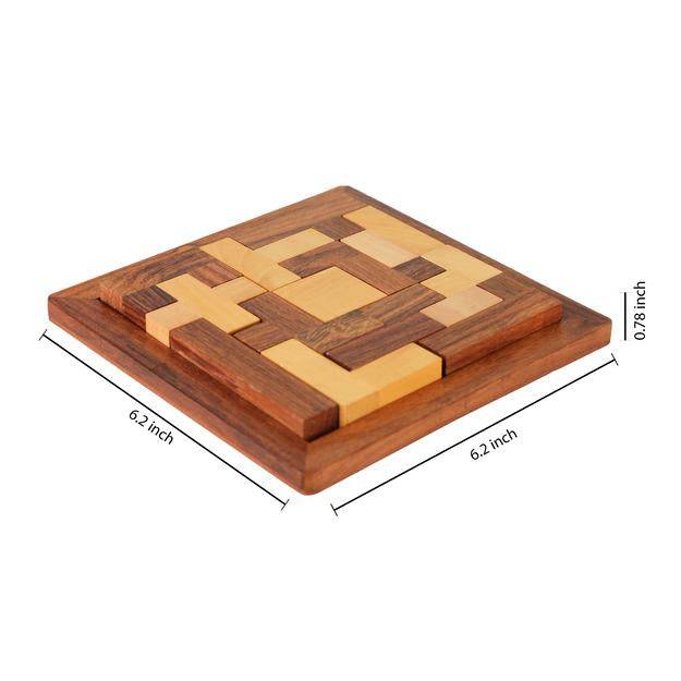 Handmade Wooden Jigsaw Puzzle for Kids - 6.4x6.4x0.7 Inches – Learning & Educational Toys on Brown Living™. SKU: 1227391. Img 6.
