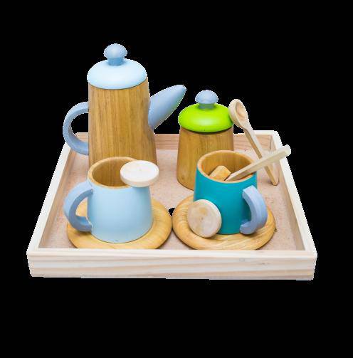 Buy Wooden Pretend Play Tea Set - 15 Pieces | Shop Verified Sustainable Role & Pretend Play Toys on Brown Living™