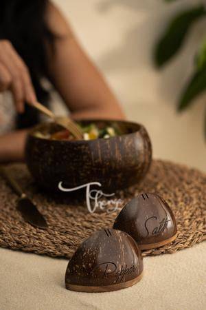 Wooden Salt and Pepper Shakers – Table Essentials on Brown Living™. SKU: 173 - 13165 - THENGASALT. Img 1.