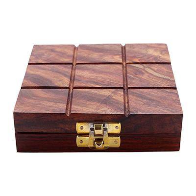 Wooden Tic Tac Toe & Solitaire Board Game | Travel Board Game – Learning & Educational Toys on Brown Living™. SKU: 1108. Img 6.