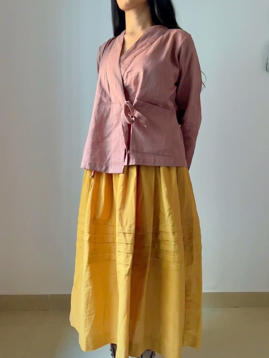 Cinnamon Wrap Top – Womens Top on Brown Living™. SKU: pH112_24BL8522. Img 3.