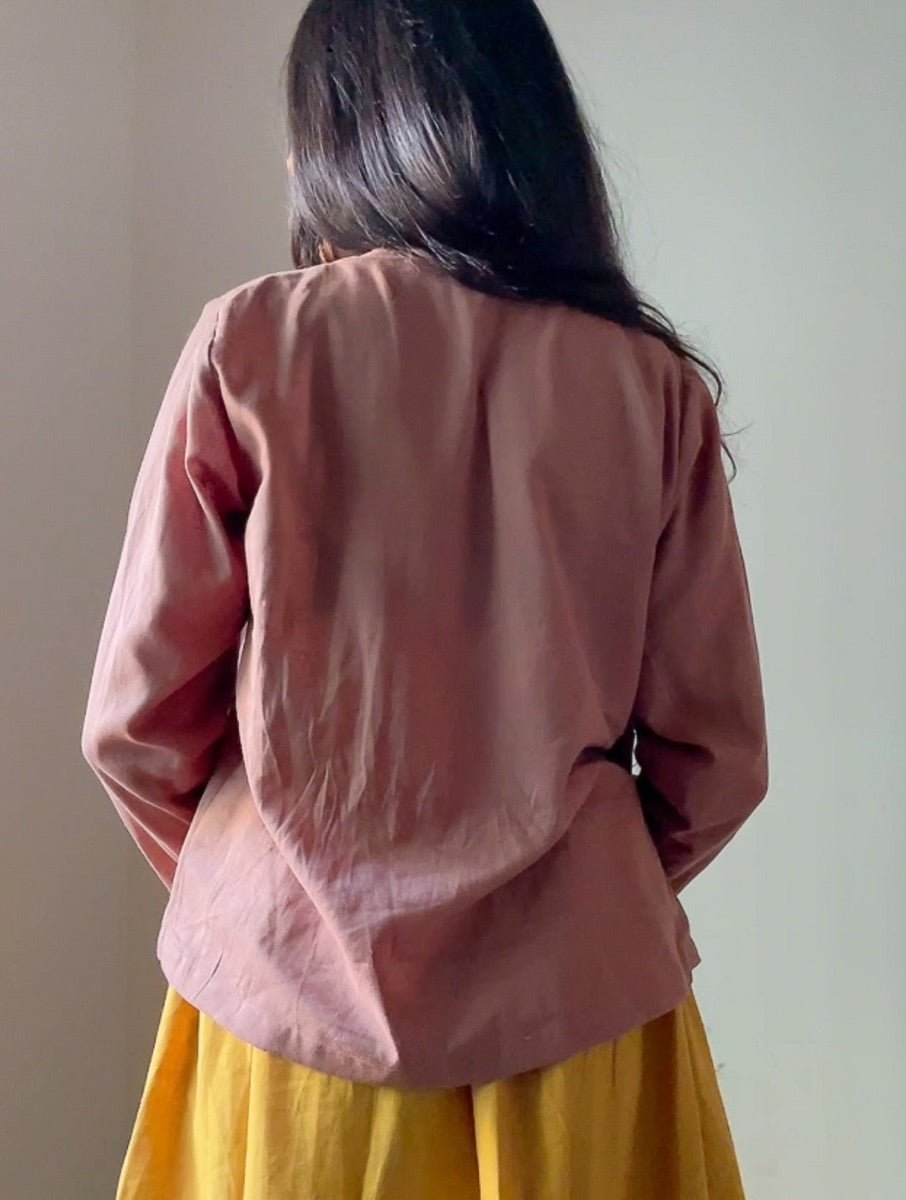 Cinnamon Wrap Top – Womens Top on Brown Living™. SKU: pH112_24BL8522. Img 6.