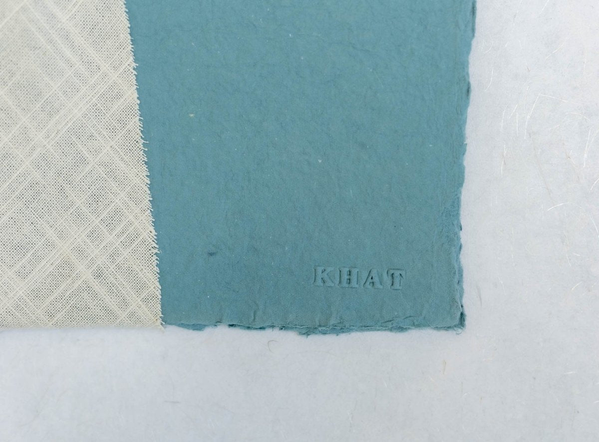 Write That Story - Dusty Blue - 8 Handmade Paper A4 Sheets – Printer & Copier Paper on Brown Living™. SKU: 172 - 2907 - 367 - SR0030. Img 3.