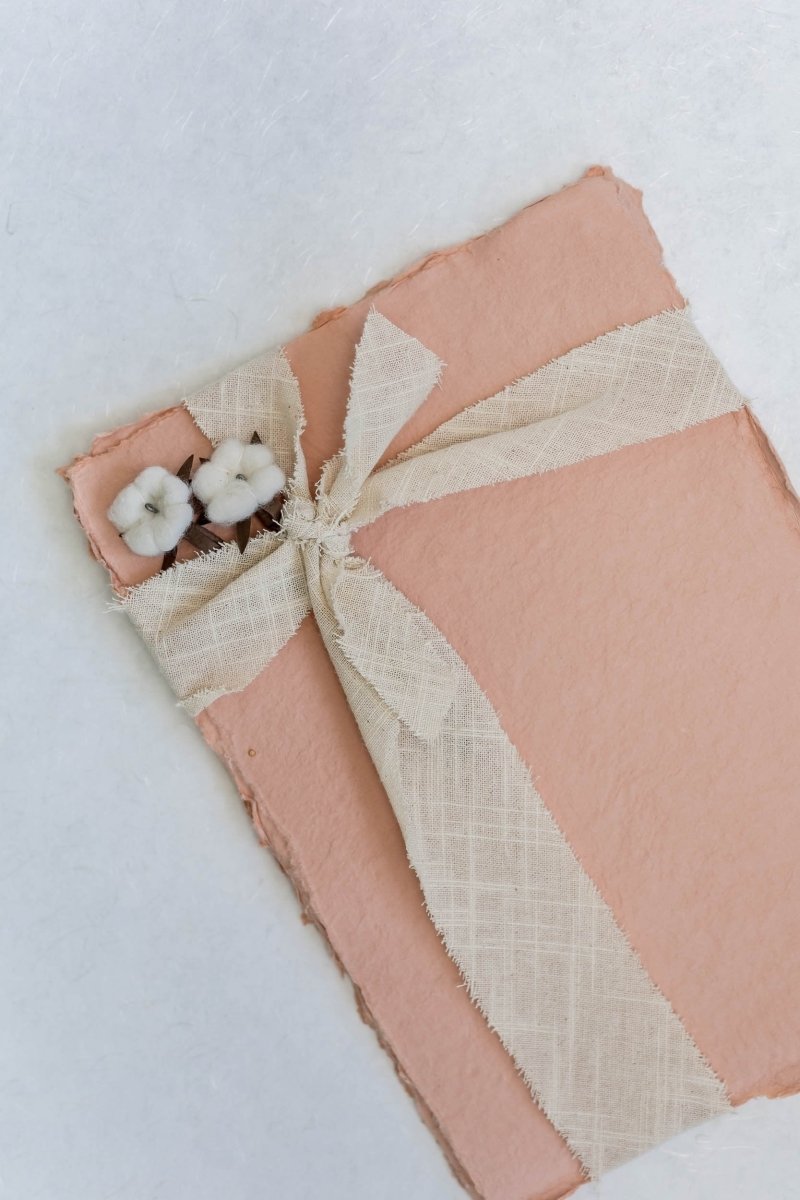 Write That Story - Pale Pink / Pack Of 8 Handmade Paper A4 Sheets – Printer & Copier Paper on Brown Living™. SKU: SR0031. Img 2.