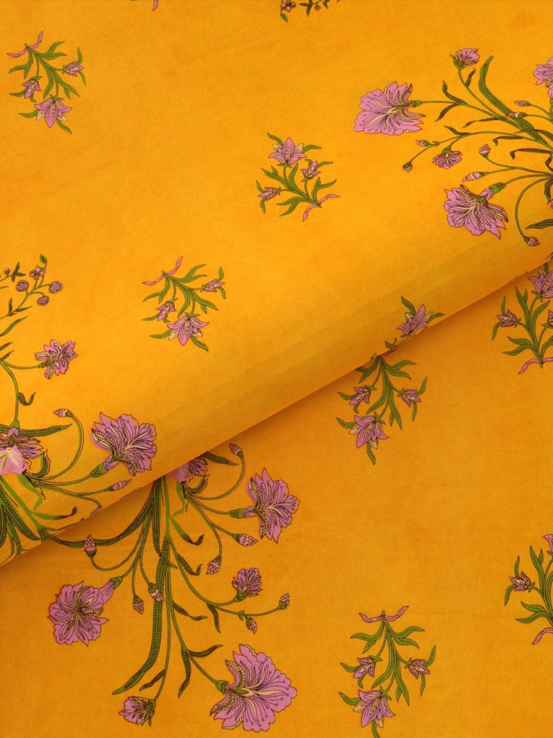Buy Yellow Hand Block Jaipuri Print Cotton King Size Bedding Set | Shop Verified Sustainable Bedding on Brown Living™