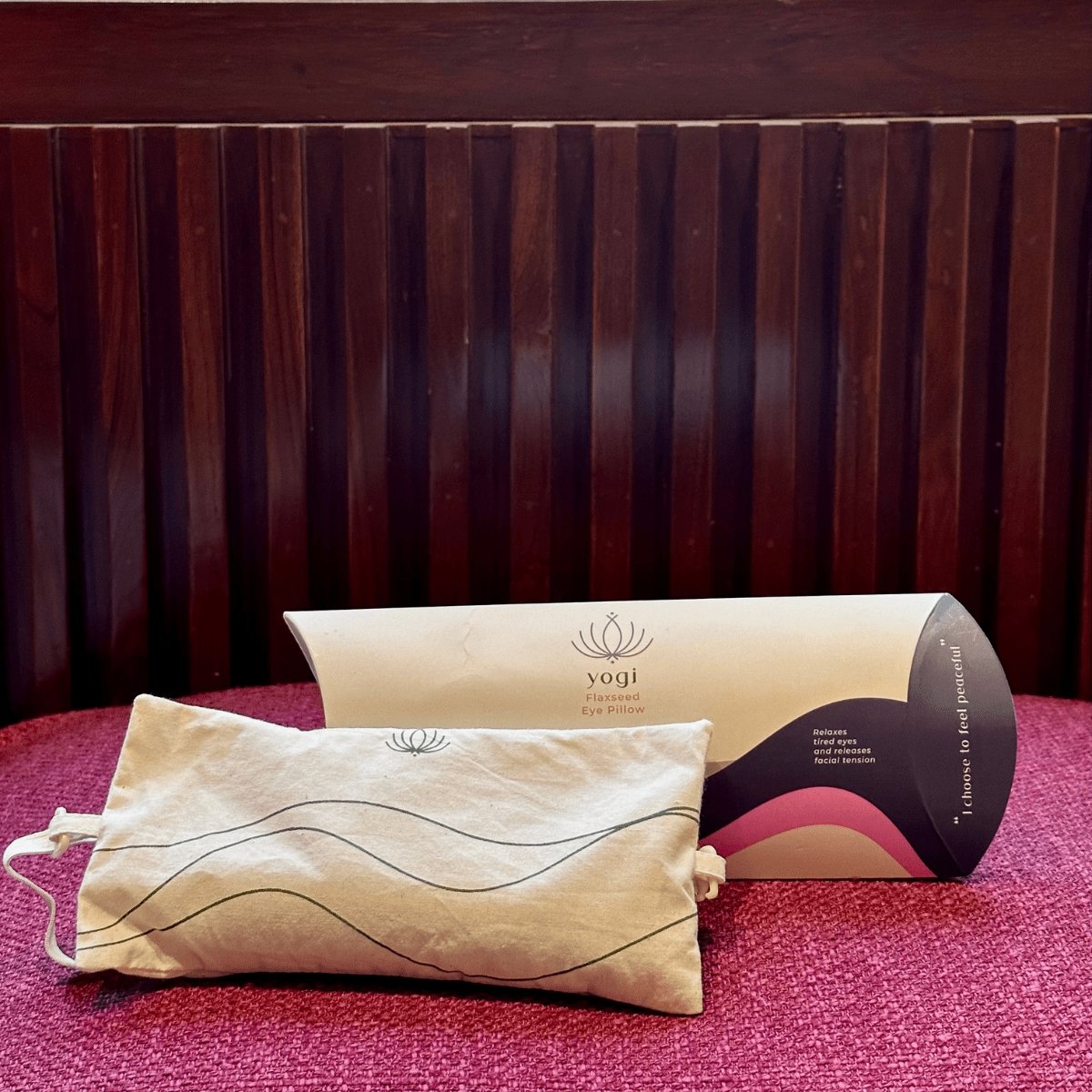 Yogi | Flaxseed Eye Pillow | Herbal Eye Pillow – Eye Pillow on Brown Living™. SKU: HER - EYE - 08 - NAM. Img 6.
