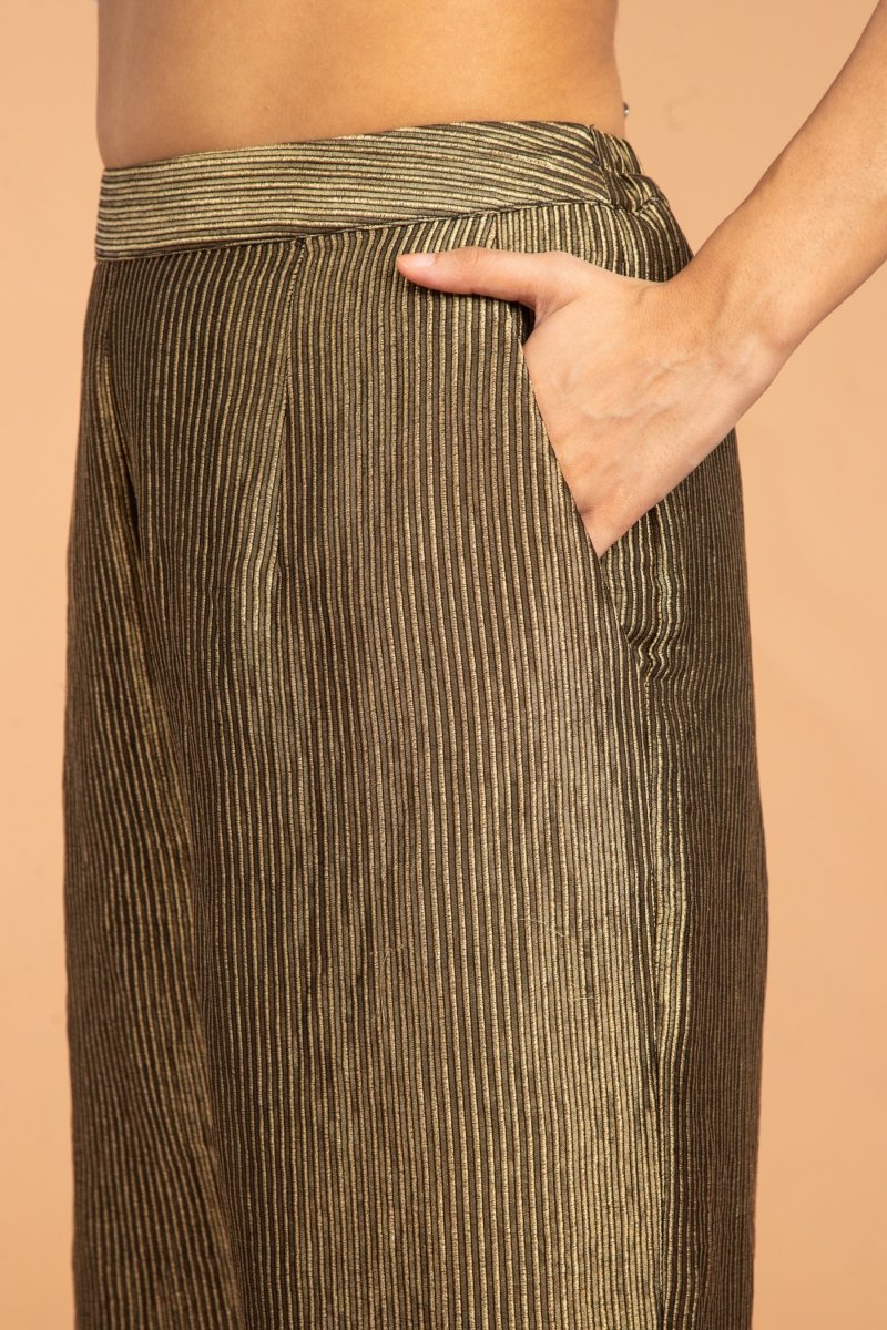 Buy Zari Stripes Zari Pants - Black | Shop Verified Sustainable Womens Pants on Brown Living™