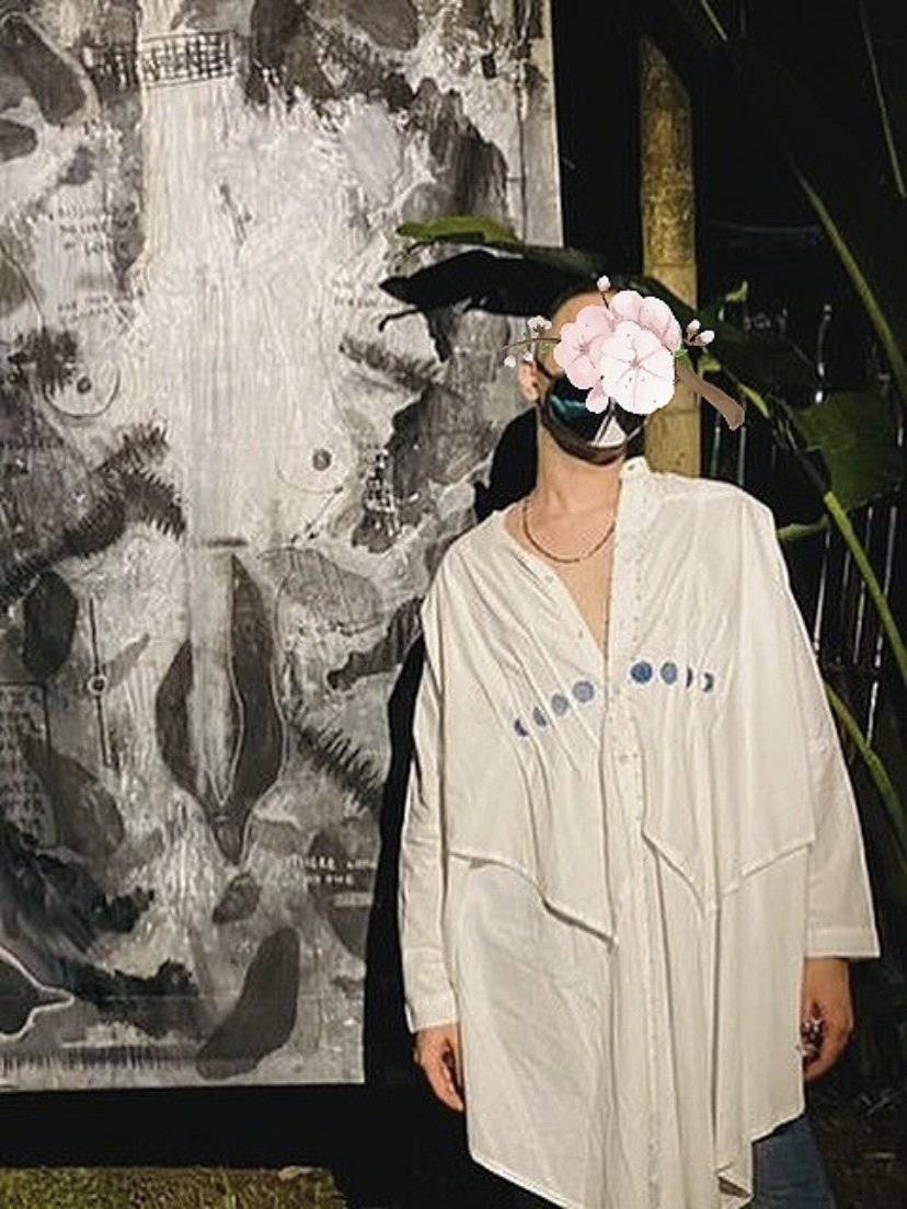 Zerowaste Moon Dress With Sleeves | Verified Sustainable by Brown Living™
