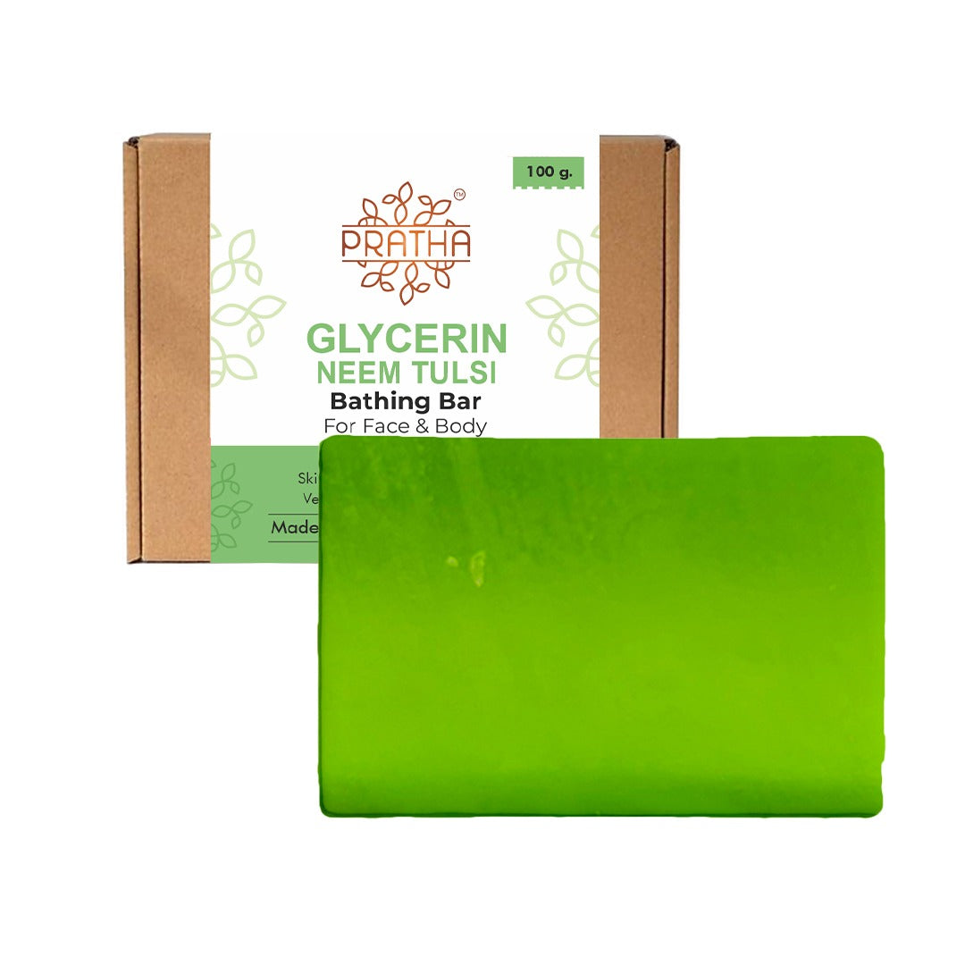 Neem Tulsi Glycerin Bathing Bar | Pack of 2