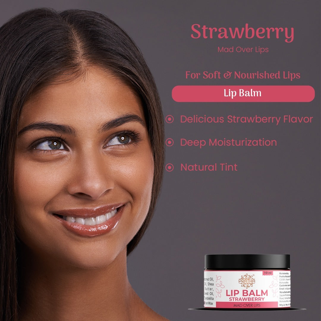 Strawberry Lip Balm | Hydrating & Soft Lips