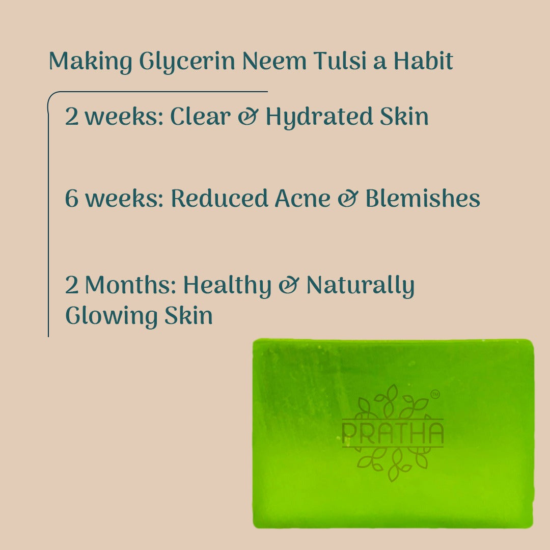 Neem Tulsi Glycerin Bathing Bar | Pack of 2