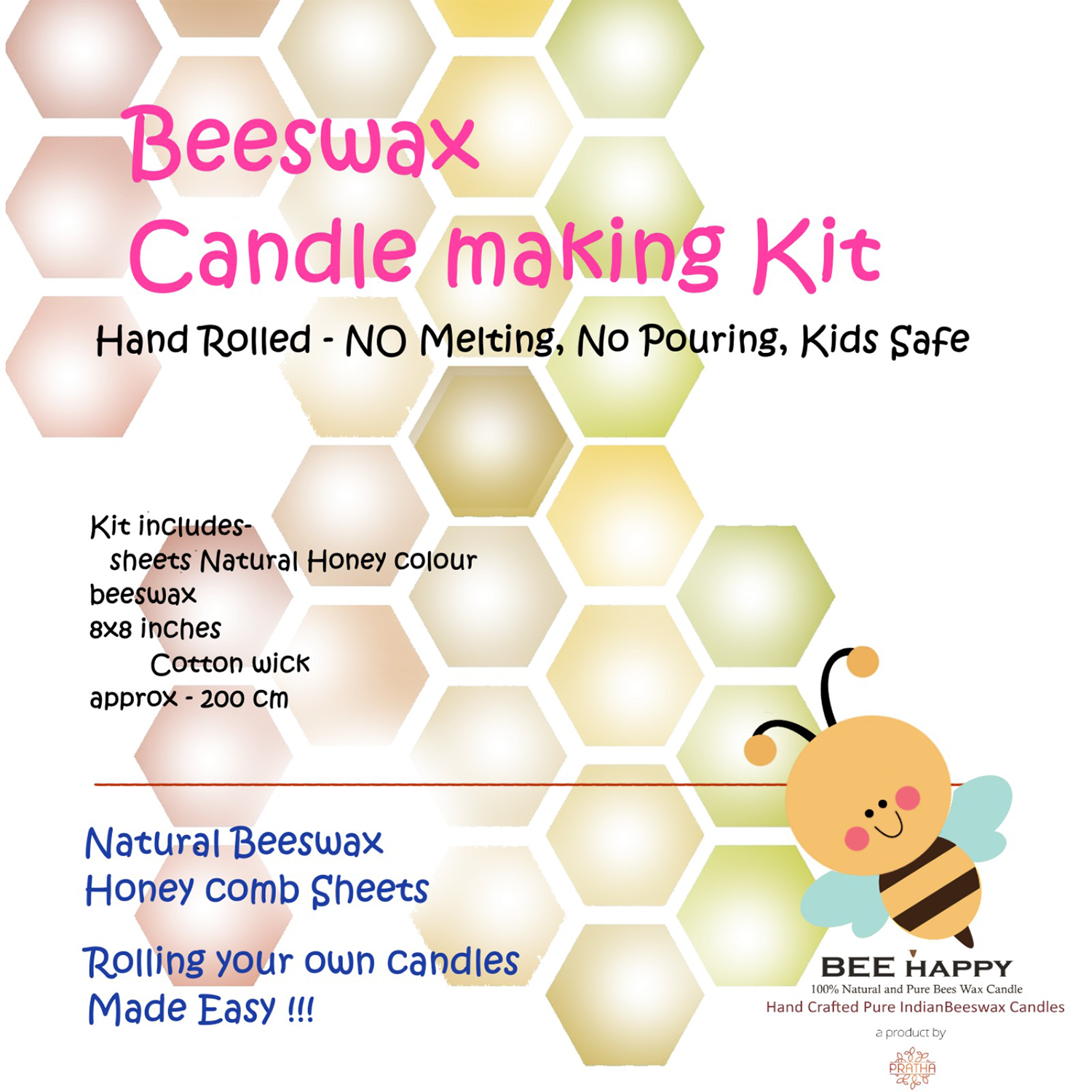 DIY Candle Making Kit | Hand-Rolled Beeswax Candles for Kids