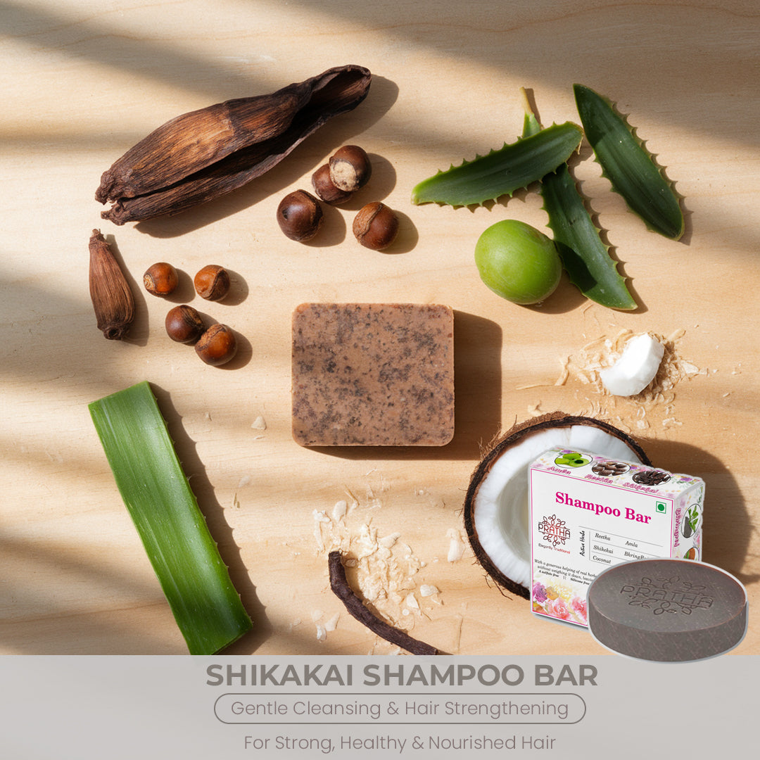 Shampoo Bar | Shikakai, Reetha, Amala, Bhrujngaraj, Coconut Milk, Hibiscus