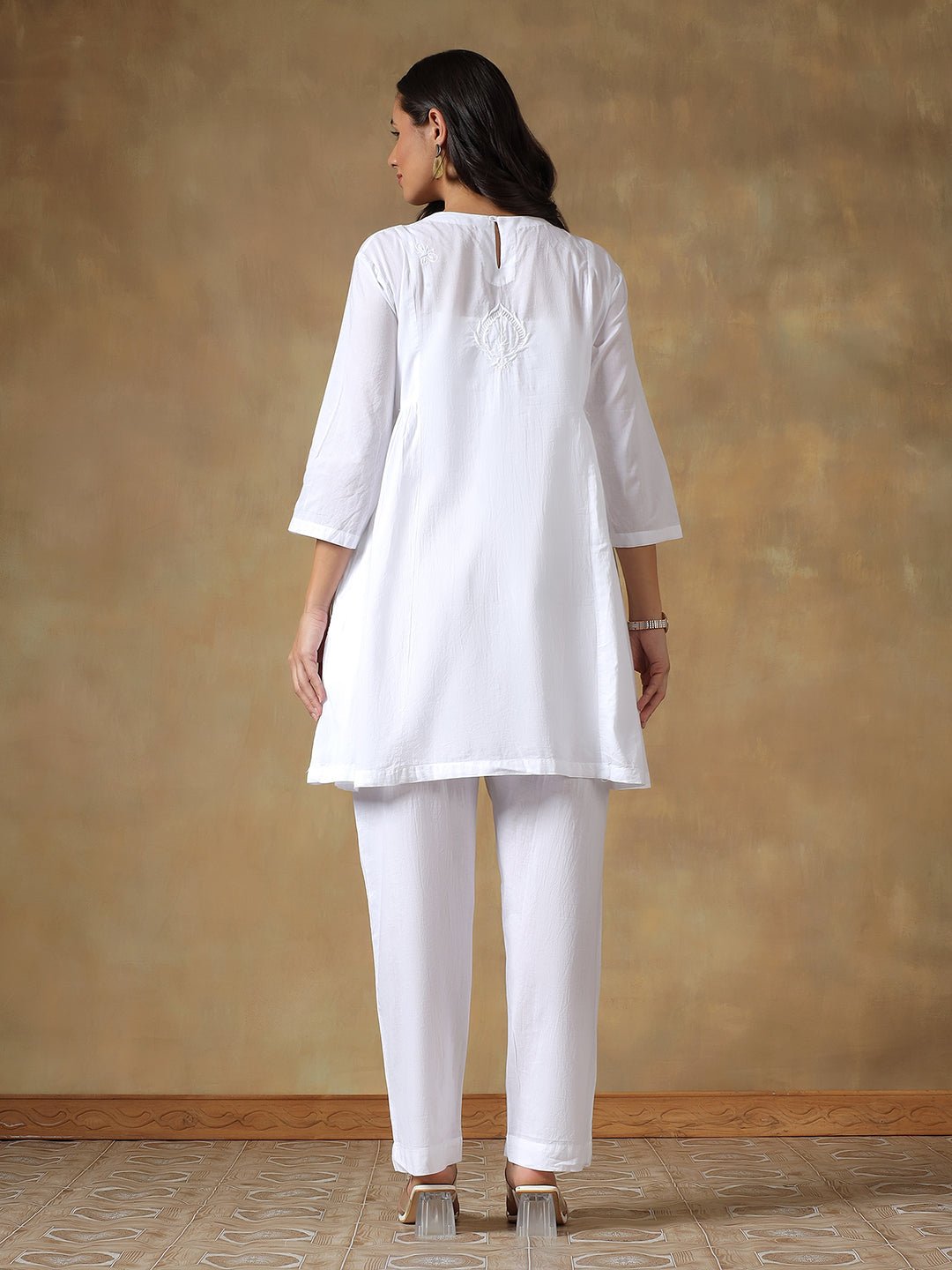 100% Cotton Chikankari Co - ord Set for Women – Womens Co - Ord Sets on Brown Living™. SKU: IH-W01. Img 5.