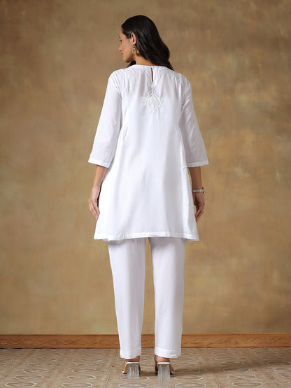 100% Cotton Chikankari Co - ord Set for Women – Womens Co - Ord Sets on Brown Living™. SKU: IH-W01. Img 5.