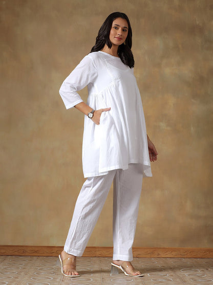 100% Cotton Chikankari Co - ord Set for Women – Womens Co - Ord Sets on Brown Living™. SKU: IH-W01. Img 3.