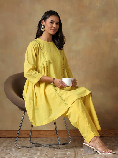 100% Cotton Chikankari Co - ord Set for Women – Womens Co - Ord Sets on Brown Living™. SKU: IH-W012. Img 13.