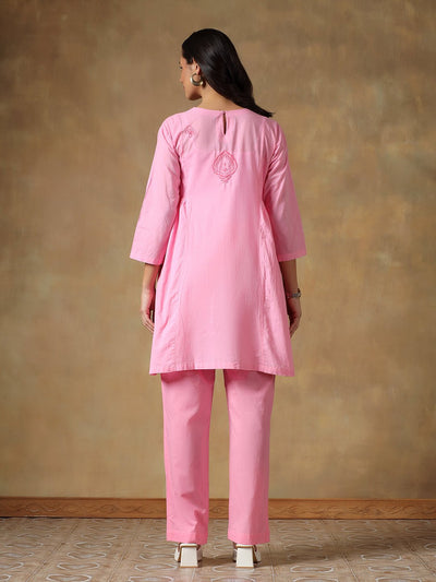 100% Cotton Chikankari Co - ord Set for Women – Womens Co - Ord Sets on Brown Living™. SKU: IH-W016. Img 9.